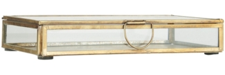 Glasbox Serviettenhalter Schmuckkasten Glas Dose Messing Gold Ib Laursen 0883-17
