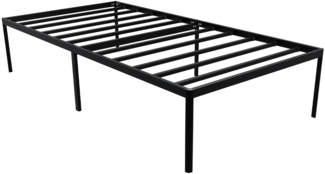 Metallbett RUKIM - Metall Schwarz 100 x 200 x 41 cm | Bett 100x200 Bettrahmen Metall Doppelbett