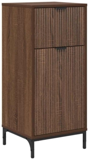 vidaXL Badezimmer Schrank mit Tür Braun Eichen-Optik 39,5 x 36 x 88 cm 883401