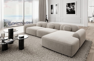 Sofa Dreams Ecksofa Polstersofa Stoff Couch Stoffsofa Modern Sofa Barcelona L Form kurz, Lounge-Sofa