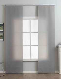 Gardinenbox Schiebegardine (2 St), Paneelwagen, blickdicht, »New Amsterdam« Strukturiert Paneelwagen 2024740-2