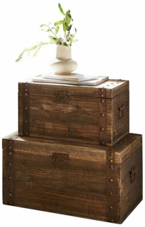 Mirabeau Truhe Truhe 2er Set Pratt antikbraun