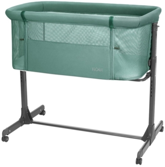 Kikkaboo Beistellbett Noah verstellbar Räder Anti Reflux eine Seite zum Öffnen dunkelgrün