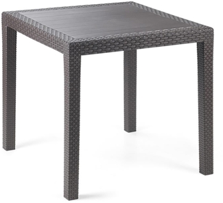 Gartentisch Anthrazit 79x79x72cm Rattan-Optik