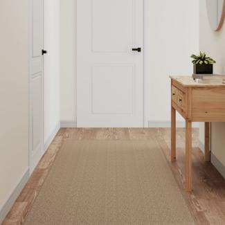 vidaXL Teppichläufer Sisal-Optik Sandfarben 80x150 cm 355789