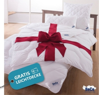 Beco Microfaserbettdecke 2 für 1, Bettdecken für Sommer und Winter, inkl. 1 Gratis-Leichtdecke, Füllung: Polyester, Bezug: Polyester, Bettdecke 135x200 cm, 155x220 cm und weitere Größen, Decke