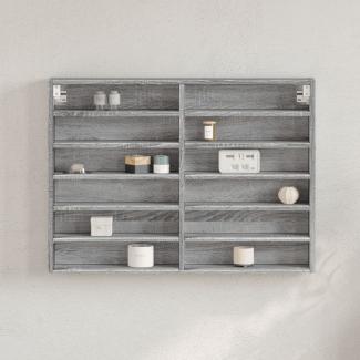 vidaXL Vitrinenschrank Grau Sonoma 80x8,5x58 cm Holzwerkstoff 847959