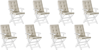 Sitzauflagen 8er Set MAUI PREMIUM Taupe
