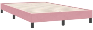 vidaXL Bettgestell ohne Matratze Rosa 120x220 cm Samt 4101402