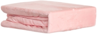 Plüsch Spannbettlaken 120-130 x 200 cm + 30 cm mit Rundumgummizug - Cashmere Touch 180 gsm Rosa