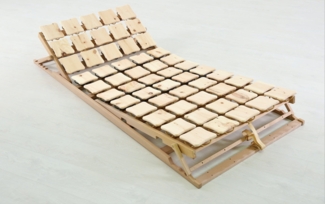 BIO-DOT-ZIRBE Tellerlattenrost Zirbe / Arve ohne Oberfläche / 70 x 200 cm / Kopfteil verstellbar