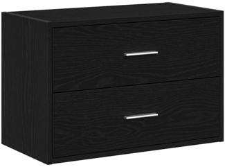 vidaXL Schrank mit 2 Schubladen Schwarz Eichen-Optik 60x31x40 cm 858823