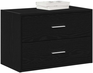 vidaXL Schrank mit 2 Schubladen Schwarz Eichen-Optik 60x31x40 cm 858823