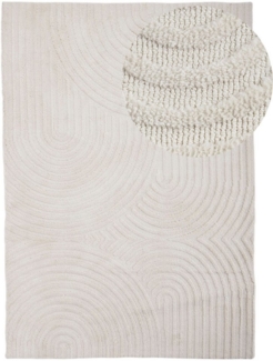 carpetfine Teppich Holly Zen 1, rechteckig, Höhe: 12 mm, Hoch-Tief-Effekt, geometrisch, Zeitloses Design, dekoratives Highlight