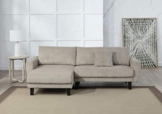 ATLANTIC home collection Ecksofa Leonid L-Form, mit Schlaffunktion und Bettkasten