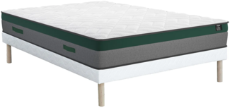 Vente-unique - Taschenfederkernmatratze-Bettgestell-Set -140 x 190 cm - 1 Zone - Härtegrad 2 - Stärke 22 cm - PRESTIGE von YSMÉE