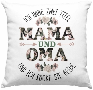 Trendation Dekokissen Trendation - Mama und Oma Kissen mit Füllung Geschenk für Oma Weihnach