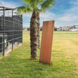 HOME DELUXE Sichtschutz aus Cortenstahl AURA - 148 cm Rostoptik - Made in Germany