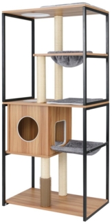 KOMFOTTEU Kratzbaum, 5-stöckiges Katzenbaum mit gepolsterter Aussichtsplattform