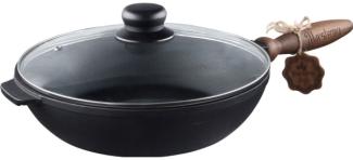 Maysternya Ketaus keptuve su dangciu frying pan 24x6 cm su nuimama rankena T304C3