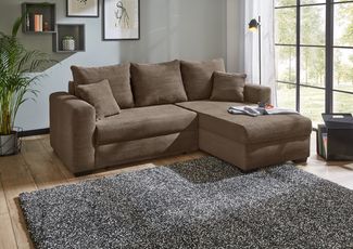 Jockenhöfer Gruppe Ecksofa Elmau L-Form, B: 235cm, mit Bettfunktion, Bettkasten & 2 Zierkissen