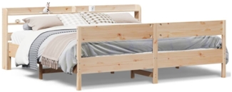 vidaXL Massivholzbett ohne Matratze 200x200 cm Kiefer 3306915
