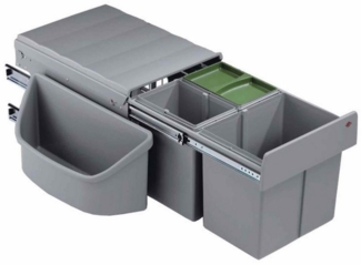 Abfallsorter CORNER BOY 3 für Diagonaleckschränke / Wesco 782653-11 / Abfallsammler / Mülleimer / Eckschrank