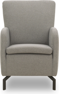 DOMO Collection Dallas, Sessel, Webstoff hell grau, 68 cm