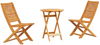 vidaXL Klapp Bistro Set 3 pcs Braun Akazie Massivholz 3375692