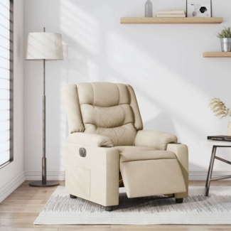 vidaXL Relaxsessel Elektrisch Creme Stoff 3310252