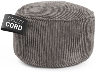 Lumaland Pouf Sitzhocker Cord Ablage kompakt 25x45 cm, pflegeleicht, Indoor Relaxen
