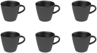 Villeroy & Boch Manufacture Rock Espressotasse schwarz 60 ml 6er Set