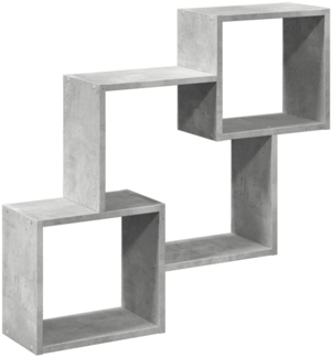 vidaXL Wandschrank 78x18x71 cm Betongrau Holzwerkstoff 854808