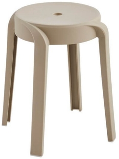 HOME DELUXE Hocker stapelbar NIVO – Beige, 10er Set