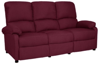 vidaXL 3-Sitzer-Sofa Verstellbar Lila Stoff