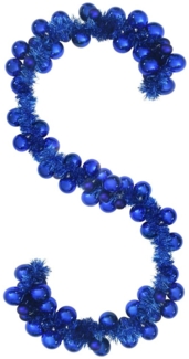 vidaXL Weihnachtskugelgirlande Blau 186 cm Polystyrol 42019695