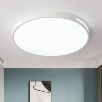 style home Deckenleuchte LED Deckenlampe dimmbar mit Fernbedienung, 96W-Weiß, LED fest integriert, Warmweiß bis Kaltweiß 3000K-6000K, Ø50x5 cm, rund Leuchte für Wohnzimmer Schlafzimmer Küche Büro