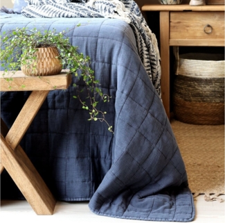 Chic Antique Tagesdecke Aix Quilt Tagesdecke Vintage L240/B240 cm midnight