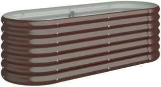 vidaXL Hochbeet Verzinkter Stahl 114x40x36 cm Braun 318865