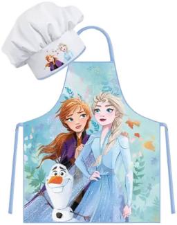 Disney Frozen Kochschürze Elsa, Anna & Olaf, (2-tlg), Kinder Koch-Set 2 tlg. Backschürze + Chefmütze