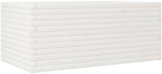vidaXL Pflanzkübel Weiß 110x60x46 cm Massivholz Kiefer 3282460