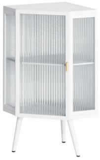 Gotagee Eckschrank Bodenschrank Glastür Wohnzimmer Schlafzimmer Standschrank Schrank