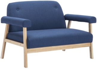 vidaXL 2-Sitzer-Sofa Stoff Blau 246649