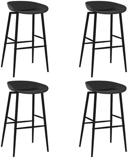 Barhocker 4 Stk. | Barstühle | Küchenhocker Schwarz