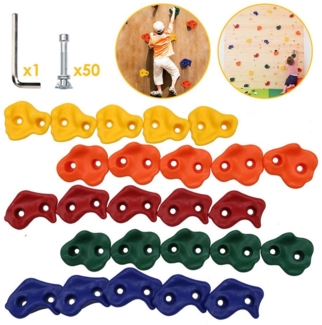 Clanmacy Klettergriff Klettergriffe für Spielturm Kletterwand Klettersteine Boulderwand (10-St)