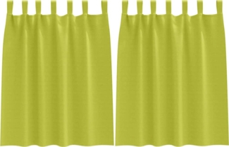 vidaXL Verdunkelungs-Vorhänge mit Ringen Grün Polyester 4107608