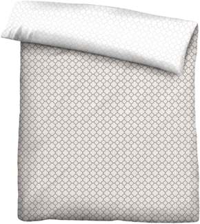 biberna 0636045 Mako-Satin Bettwäsche GRAFIK - MIX & MATCH, taupe, 1x 155x200 cm + 1x 80x80 cm