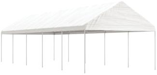 vidaXL Pavillon mit Dach Weiß 11,15x4,08x3,22 m Polyethylen 3155513