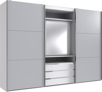 Schwebetürenschrank >MAGIC< in LIGHT GREY - 300x216x65cm (BxHxT)