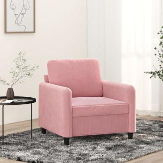 vidaXL Sessel Rosa 60 cm Samt 359425